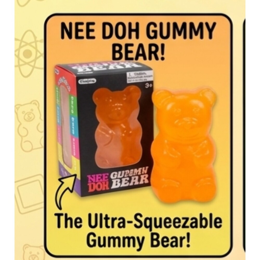 NeeDoh Gummy Bear – Alright, Orange